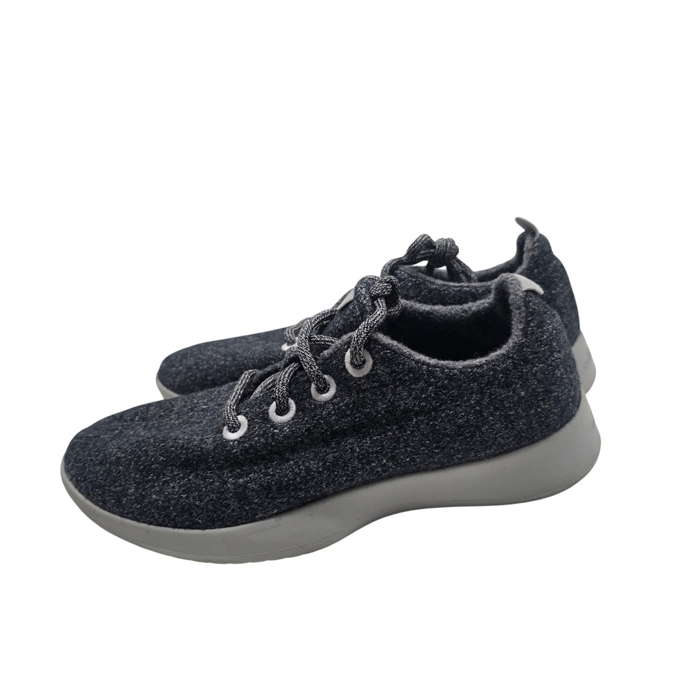 Allbirds Wool Runners Sneakers Women 9 Charcoal Grey Merino Wool Sustainable Eco - Picture 2 of 8